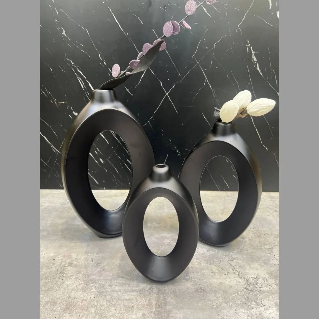 گلدان زئوس رنگی مات مشکی