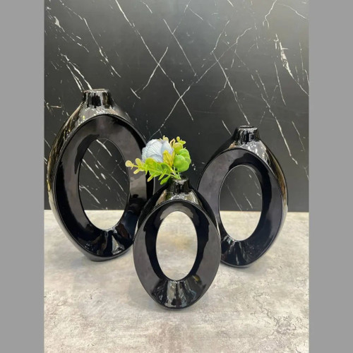 گلدان زئوس مشکی براق