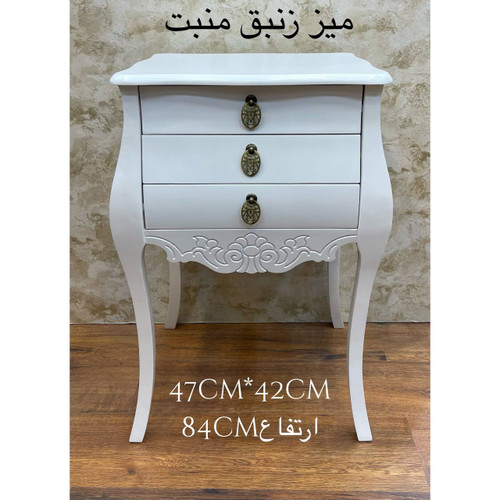 میز زنبق منبت سفید