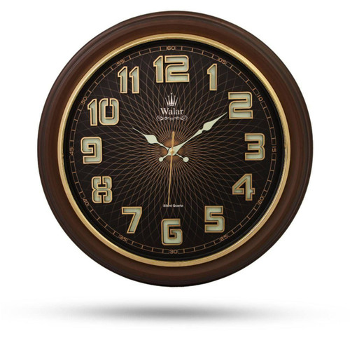 ساعت دیواری والار کد ۳۳۰ شبنما طرح چوب