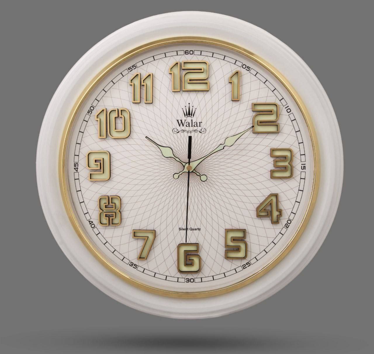 ساعت دیواری والار کد ۳۳۰ شبنما طرح چوب