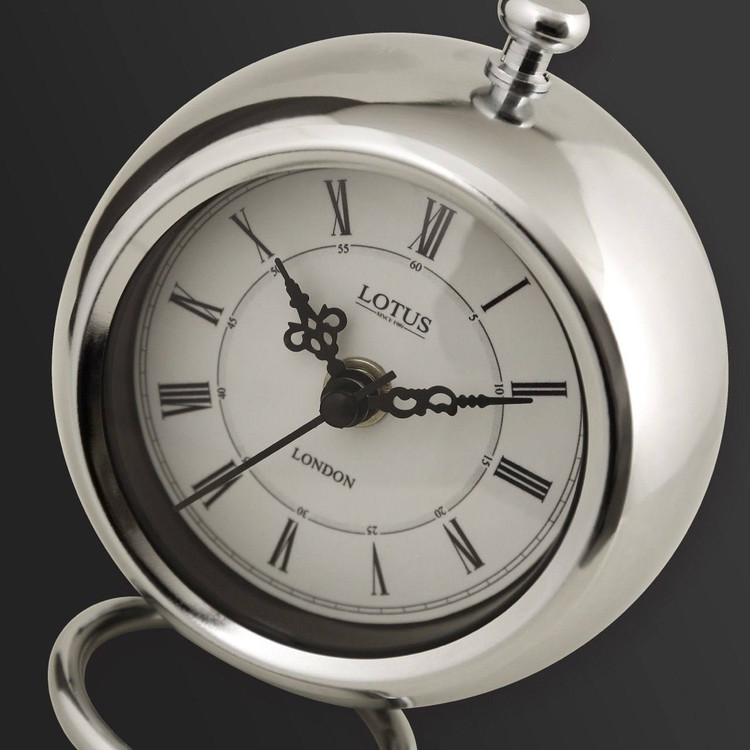ساعت رومیزی فلزی لوتوس کد ۶۰۰ سیلور