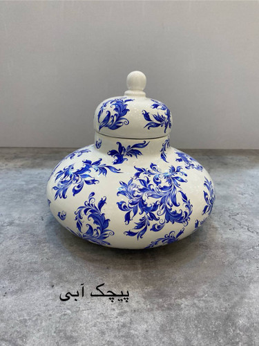 جار مدرن کروی مدل پیچک آبی