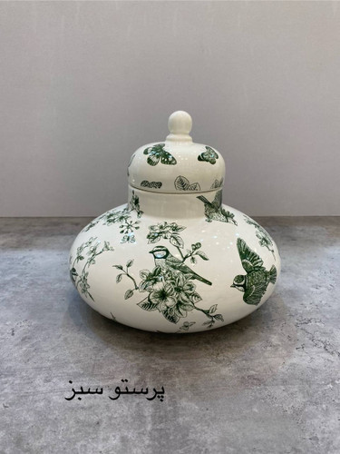 جار مدرن کروی مدل پرستو سبز