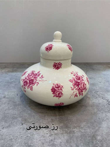 جار مدرن کروی مدل رز صورتی