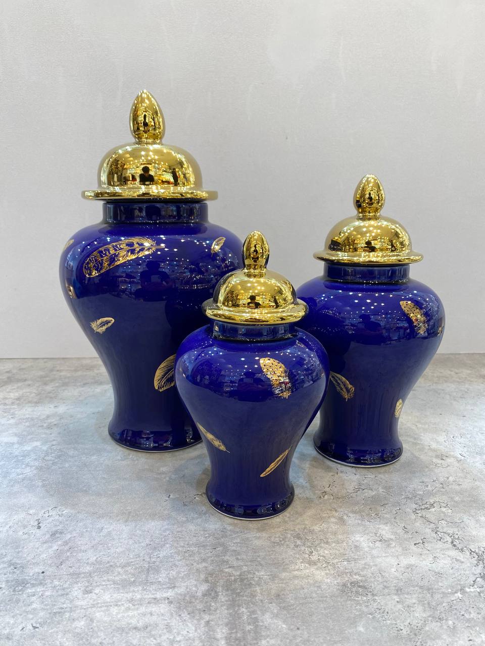 جینجر جار ۳ سایز مدل پر سرمه ای