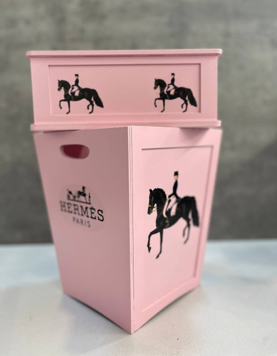 سطل و دستمال چوبی مدل هرمس