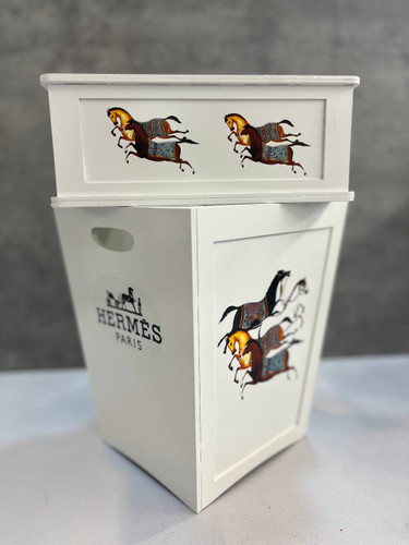 سطل و دستمال چوبی مدل هرمس