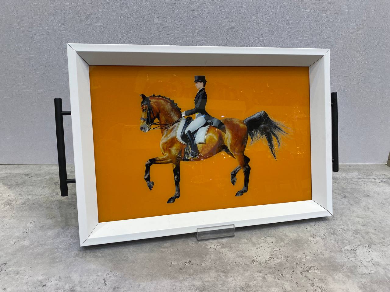 سینی مستطیلی طرح دار چاپ فلت طرح هرمس سوار کار