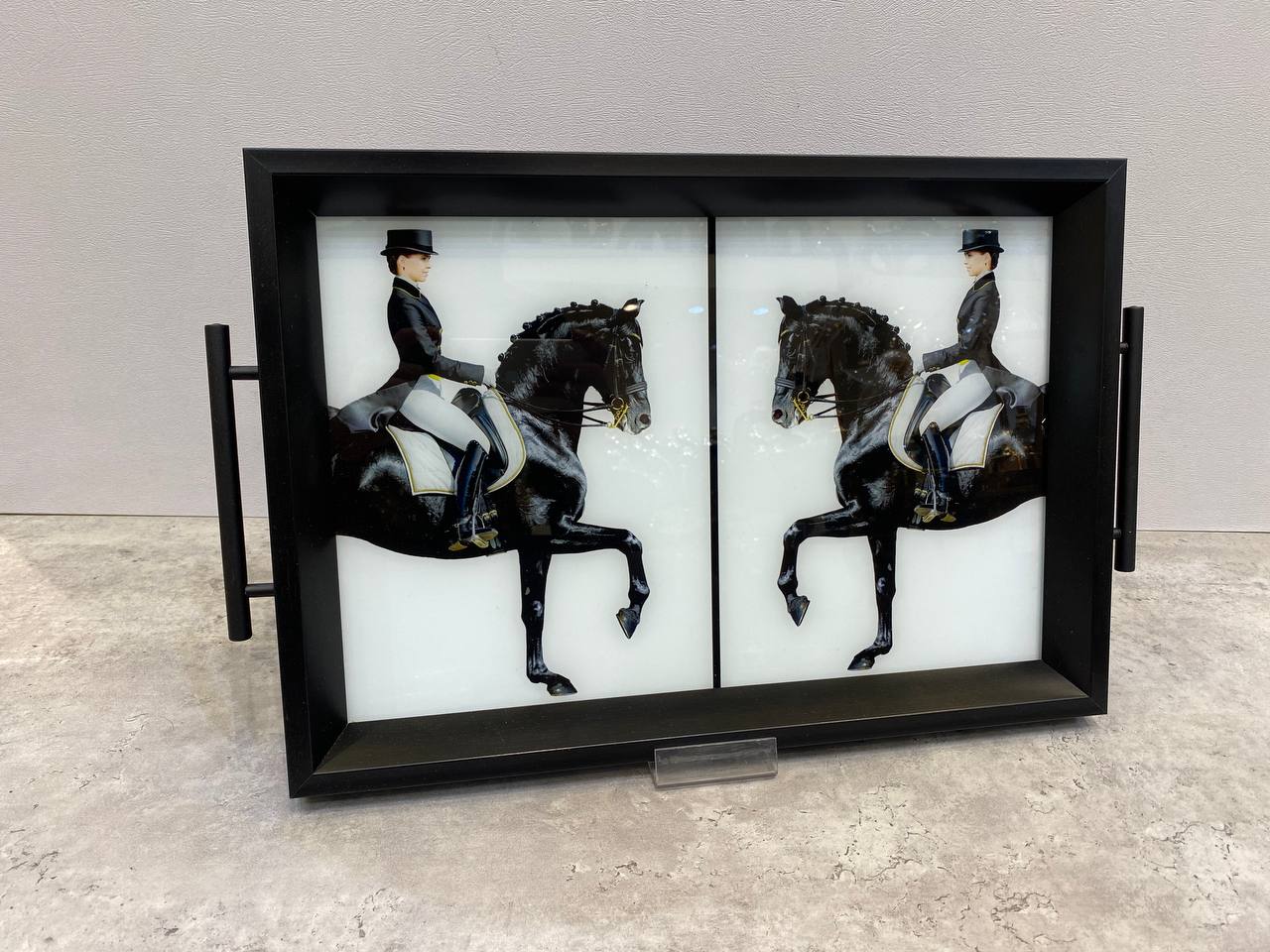 سینی مستطیلی طرح دار چاپ فلت طرح هرمس سوارکار