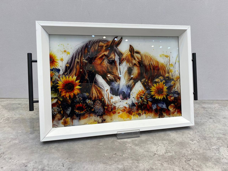 سینی مستطیلی طرح دار چاپ فلت