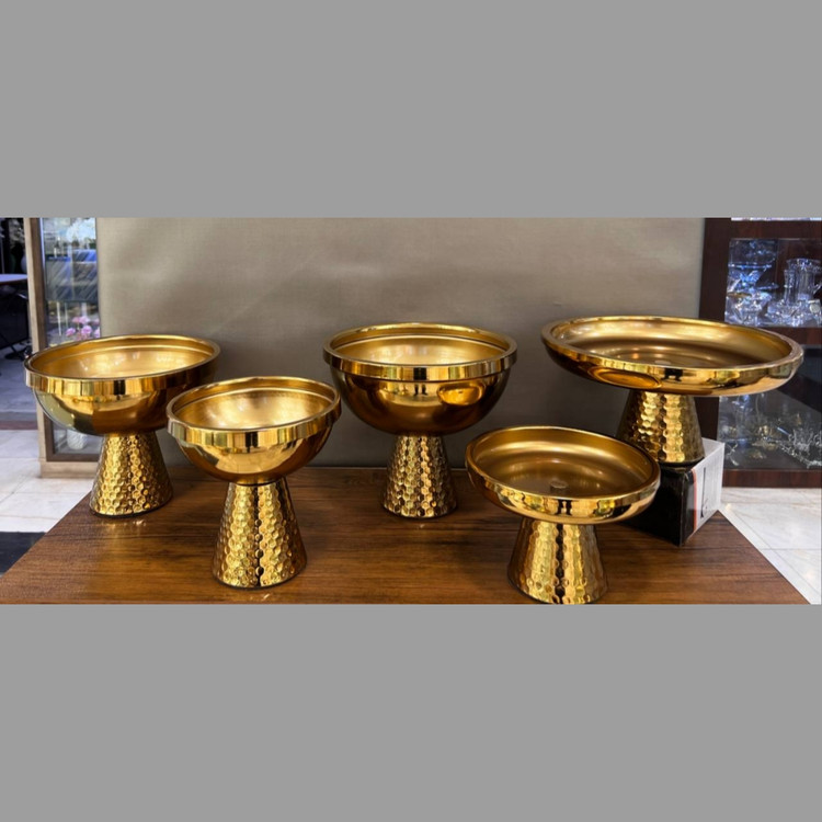 سرویس پذیرایی پنج تکه مدل چکشی طلایی