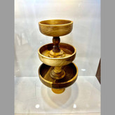 سرویس پذیرایی پایه بلند گرد چوب گردو