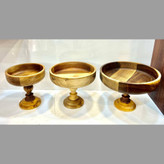 سرویس پذیرایی پایه بلند گرد چوب گردو