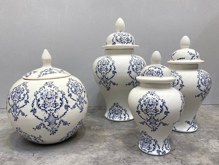 جینجر جار ۳ سایز داماس آبی