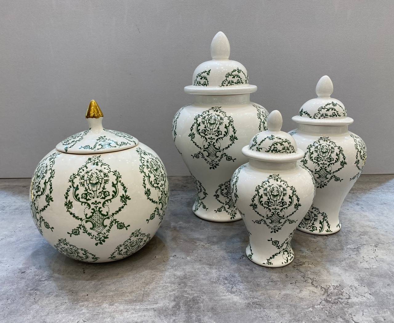 جینجر جار ۳ سایز داماس سبز